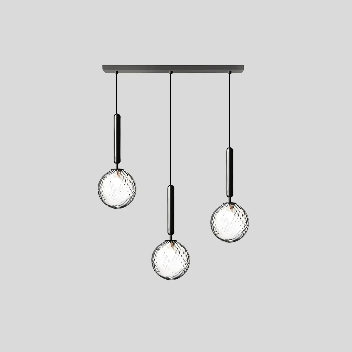 flairel Temen Globe Glass Pendant Light for Kitchen Island