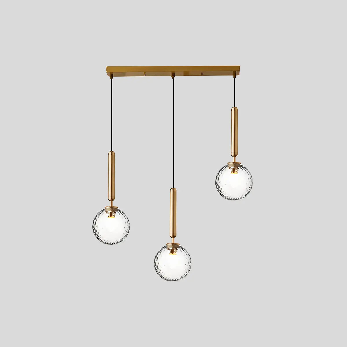 flairel Temen Globe Glass Pendant Light for Kitchen Island