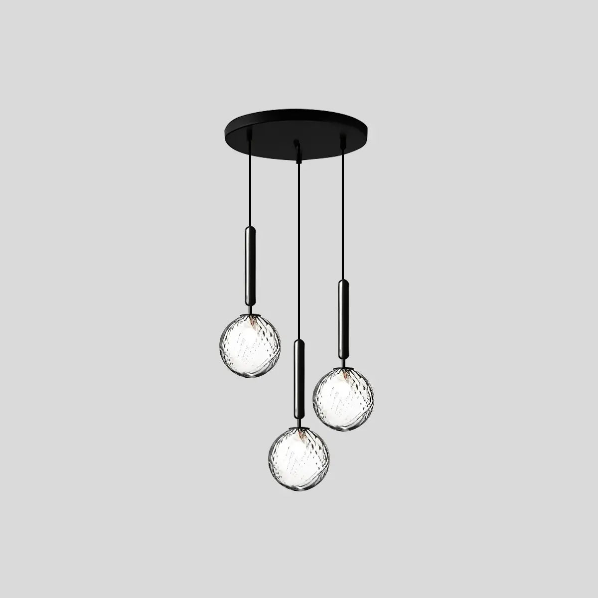 flairel Temen Globe Glass Pendant Light for Kitchen Island