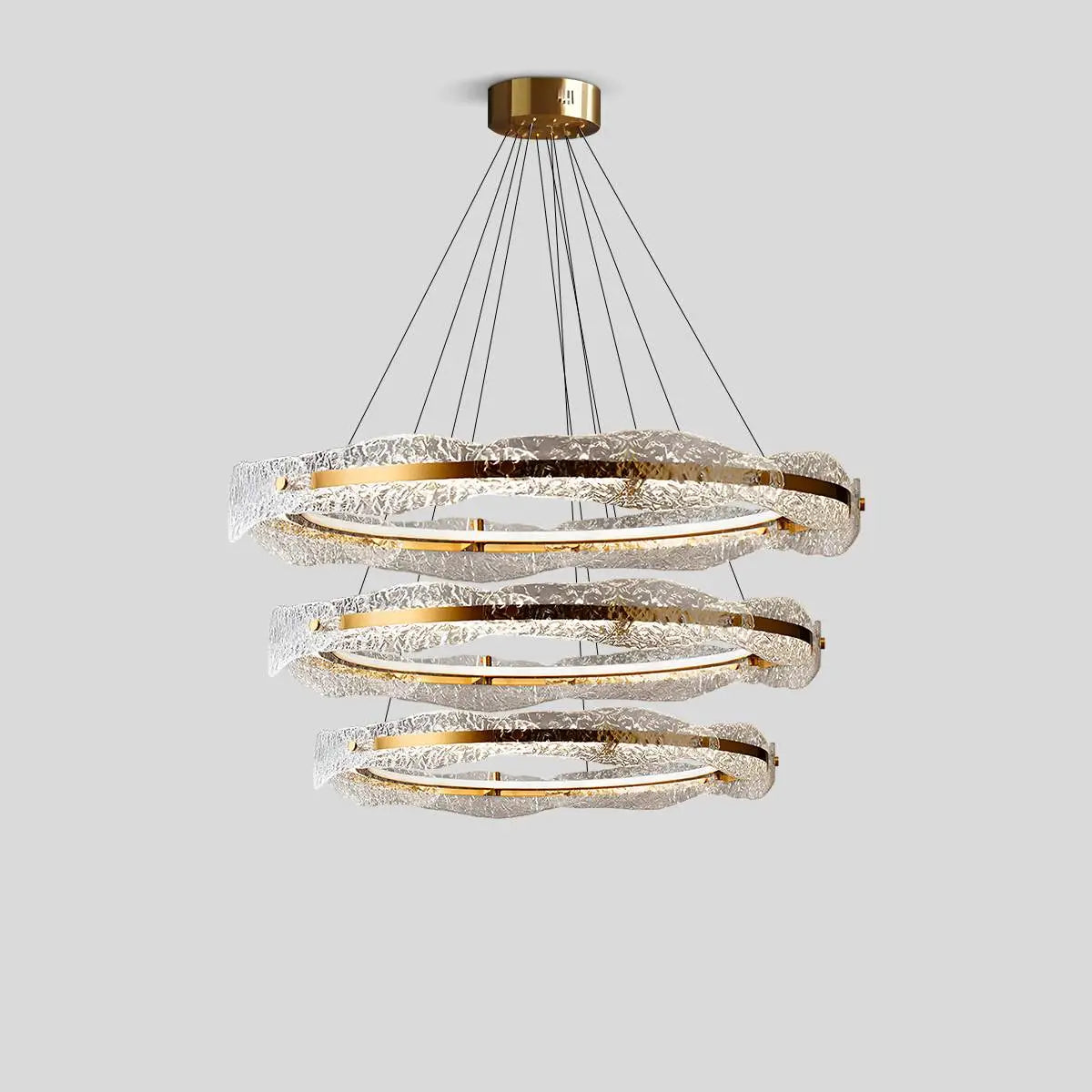 flairel Water Pattern Glass Chandelier for Living Room