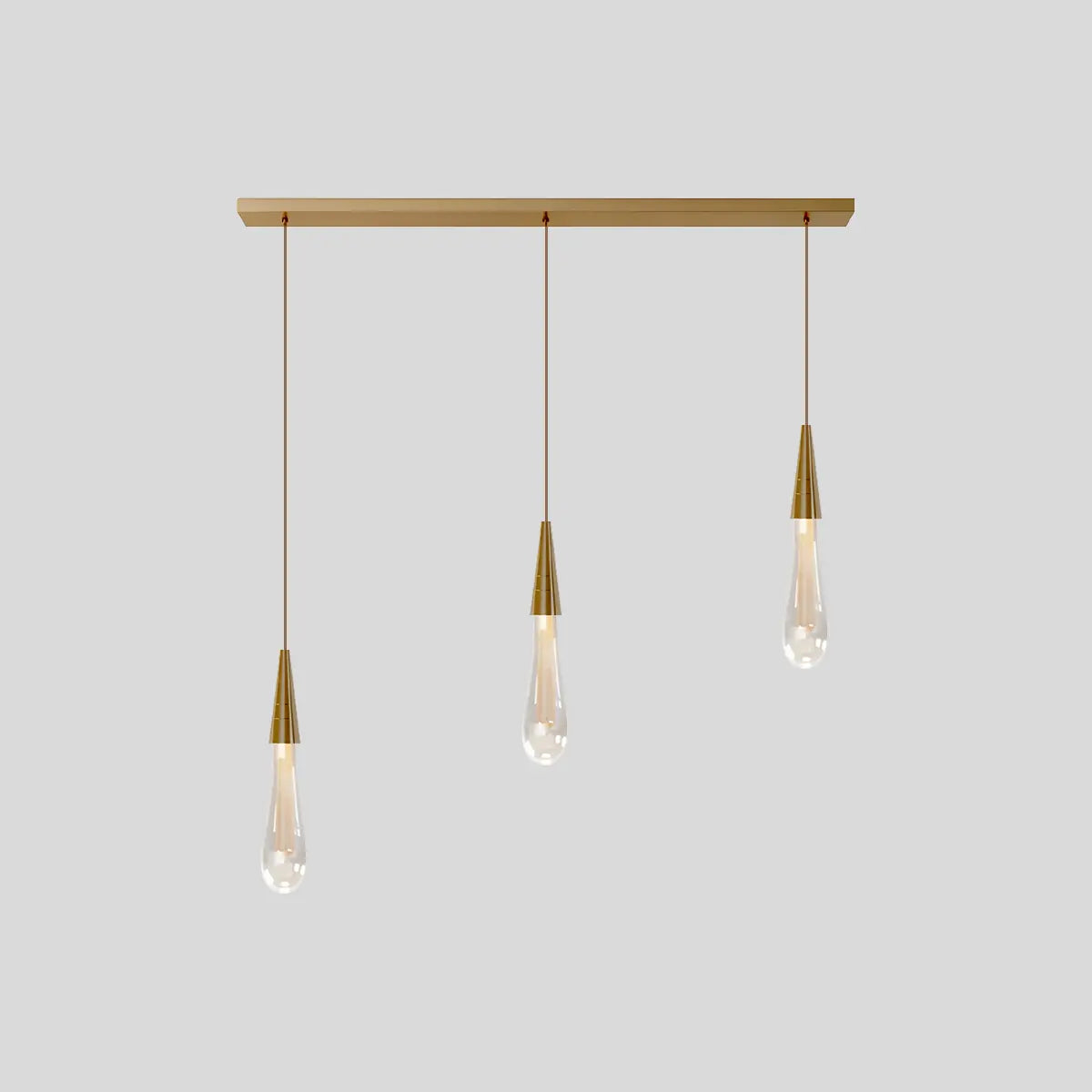 flairel Drop Crystal Chrome Pendant Light for Bedroom