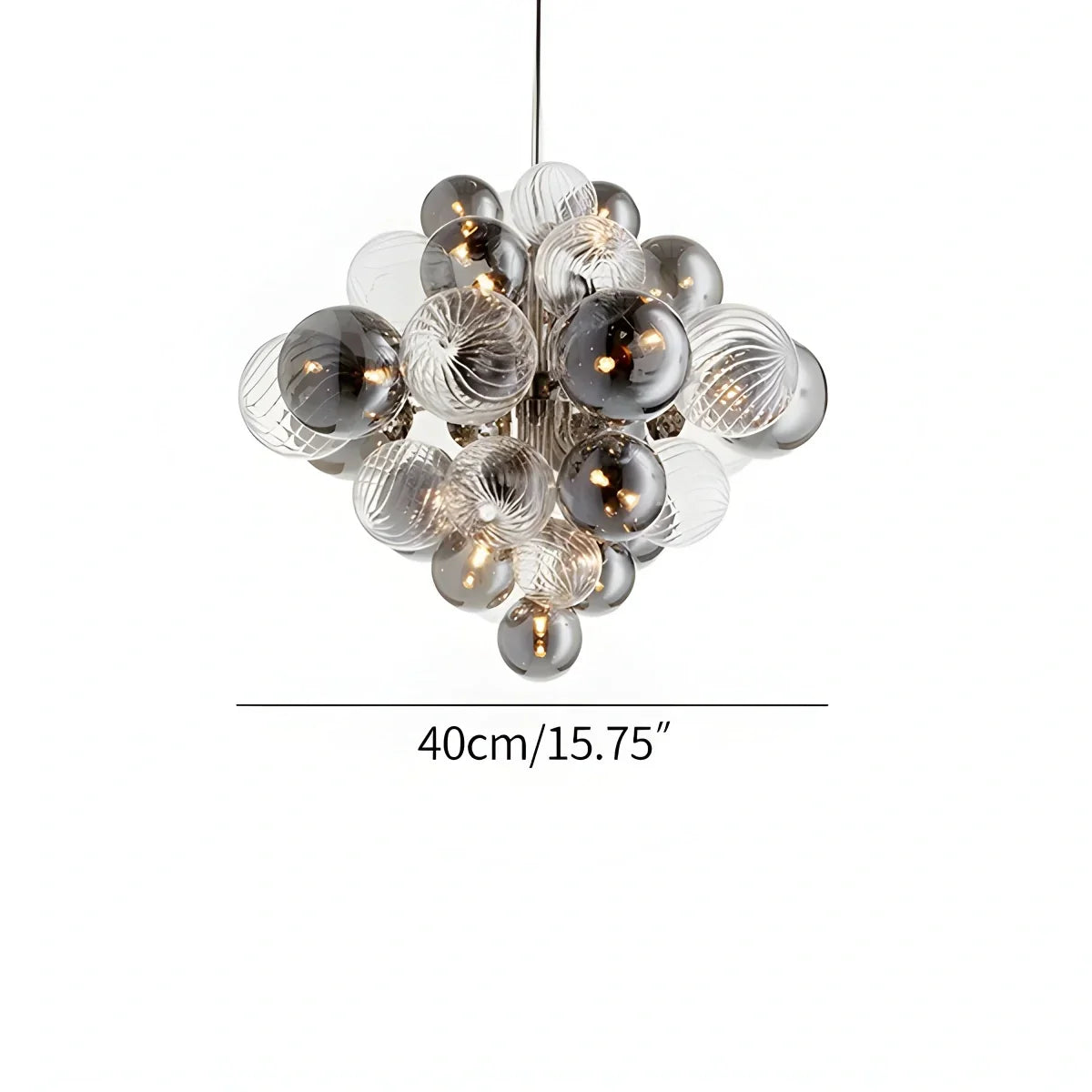 flairel Nordic Glass Bubble Chandelier