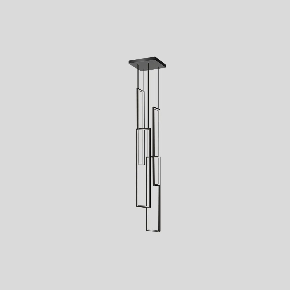 flairel Aldarj Rectangular LED Staircase Chandelier
