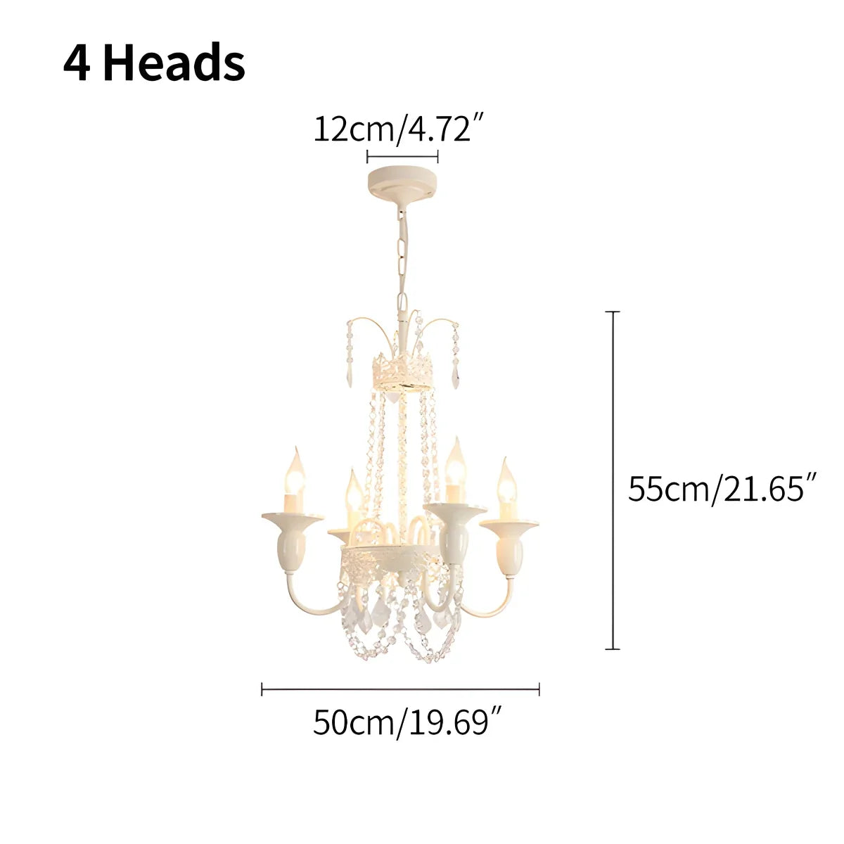 flairel French Candle Crystal Chandelier