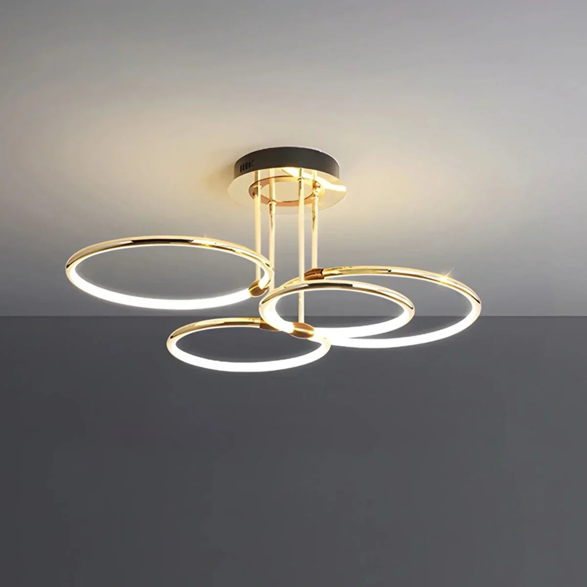 flairel Metal Circular Chandelier Ceiling Lamp