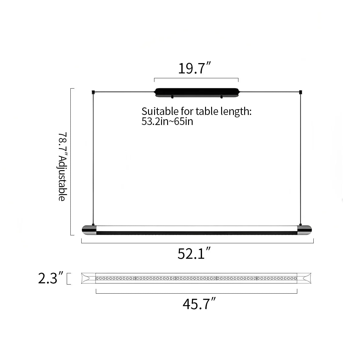 flairel Modern Light Luxury Linear Pendant Light