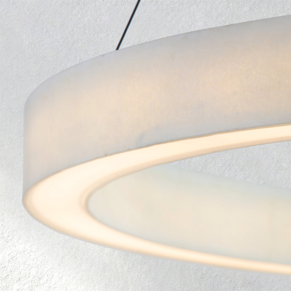 flairel Alabaster StoneGlow Round Chandelier