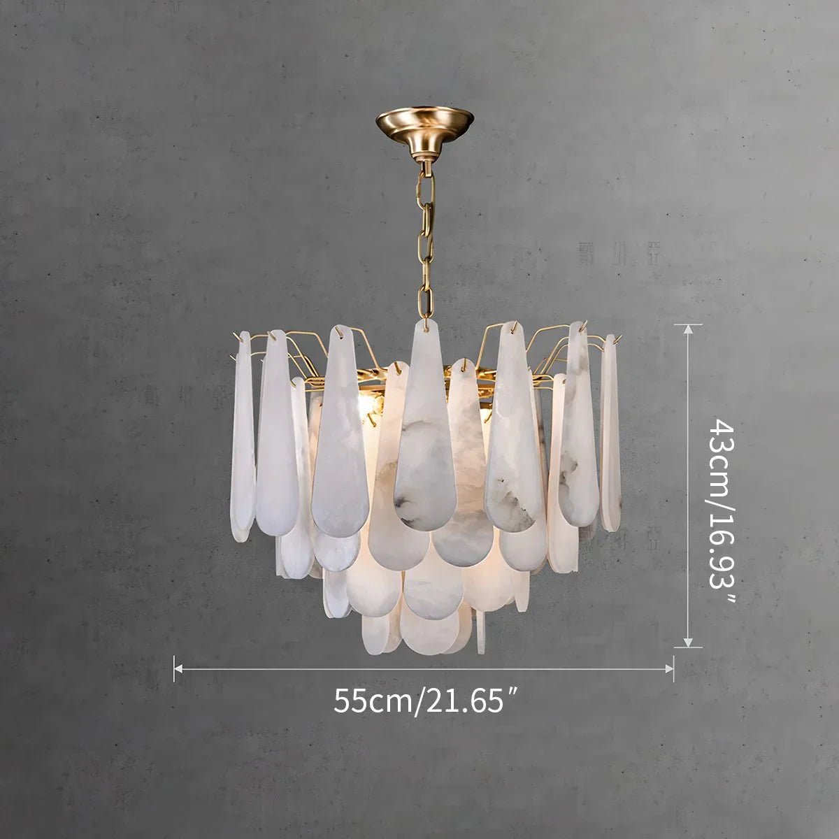 flairel Modern Luxury Multi-layer Spanish Alabaster Chandelier
