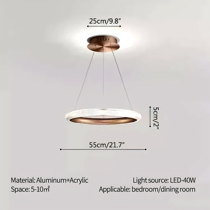 flairel Nordic Circular Chandelier for Living Room