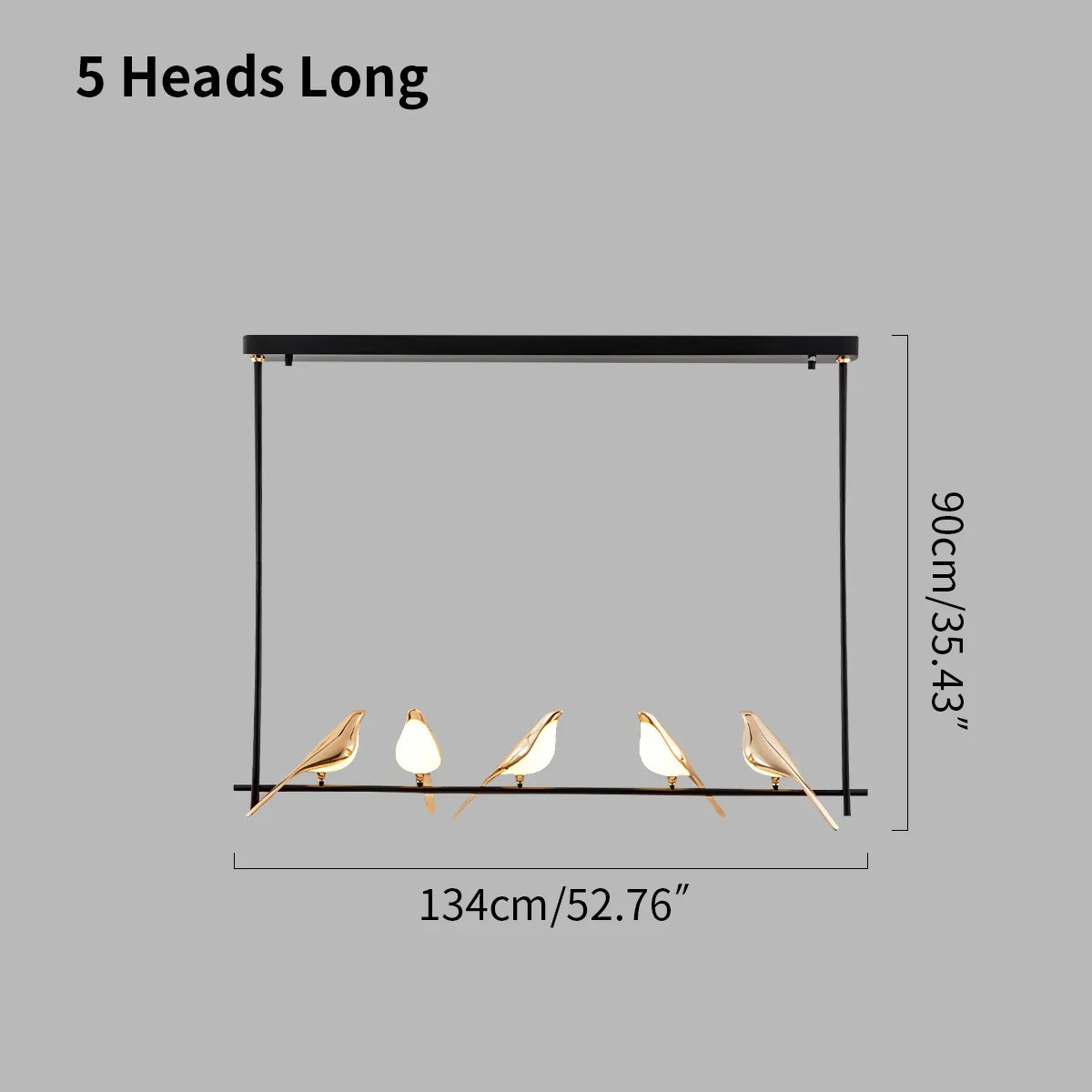 flairel Modern Gold Birds LED Chandelier