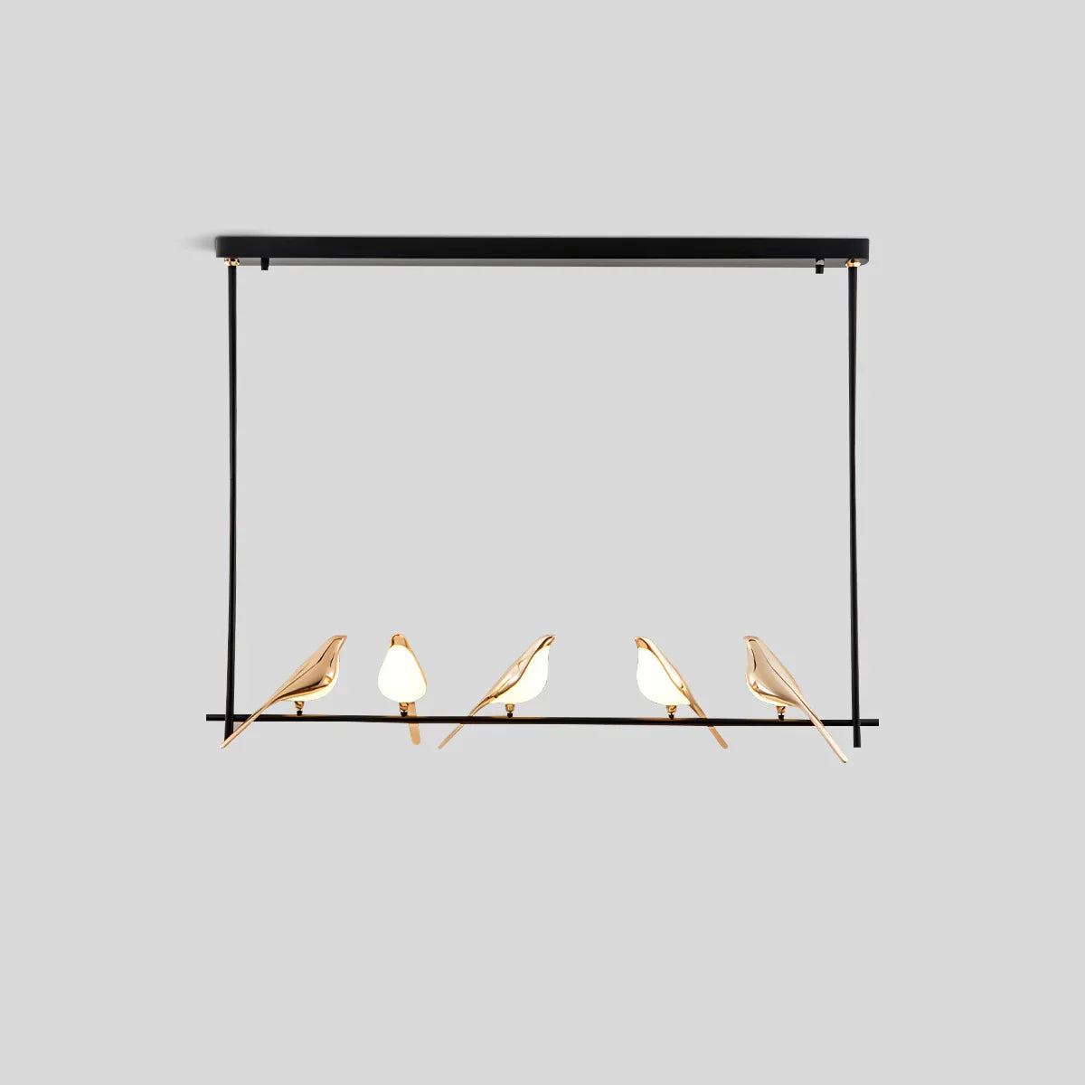 flairel Modern Gold Birds LED Chandelier