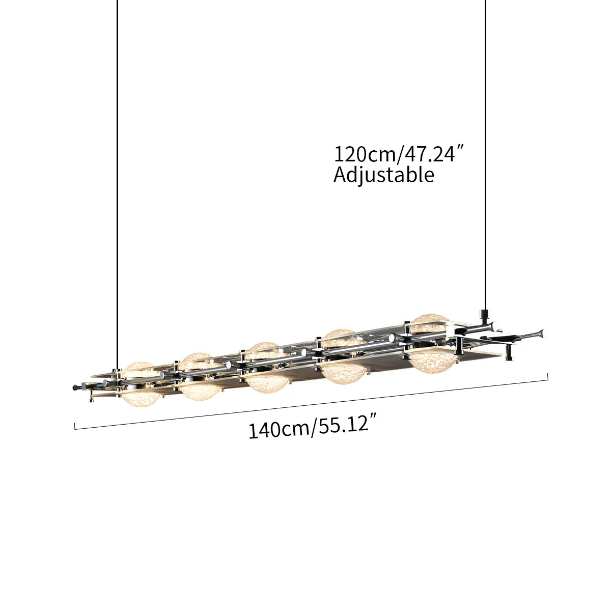 flairel Italian Light Luxury Long Planetary Pendant Light
