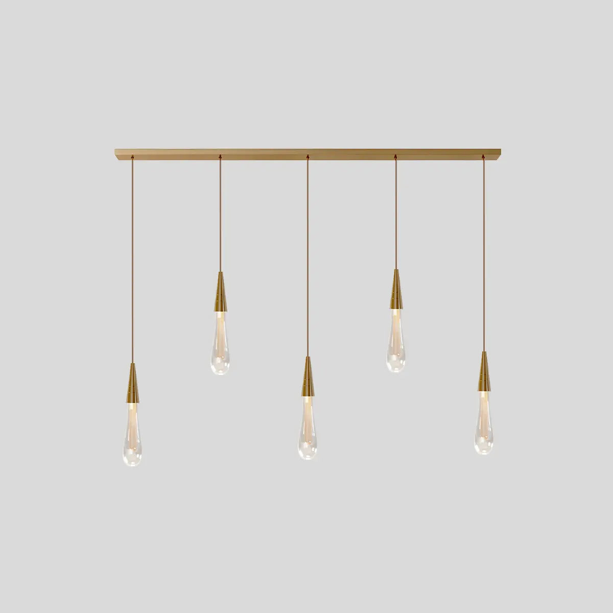 flairel Drop Crystal Chrome Pendant Light for Bedroom