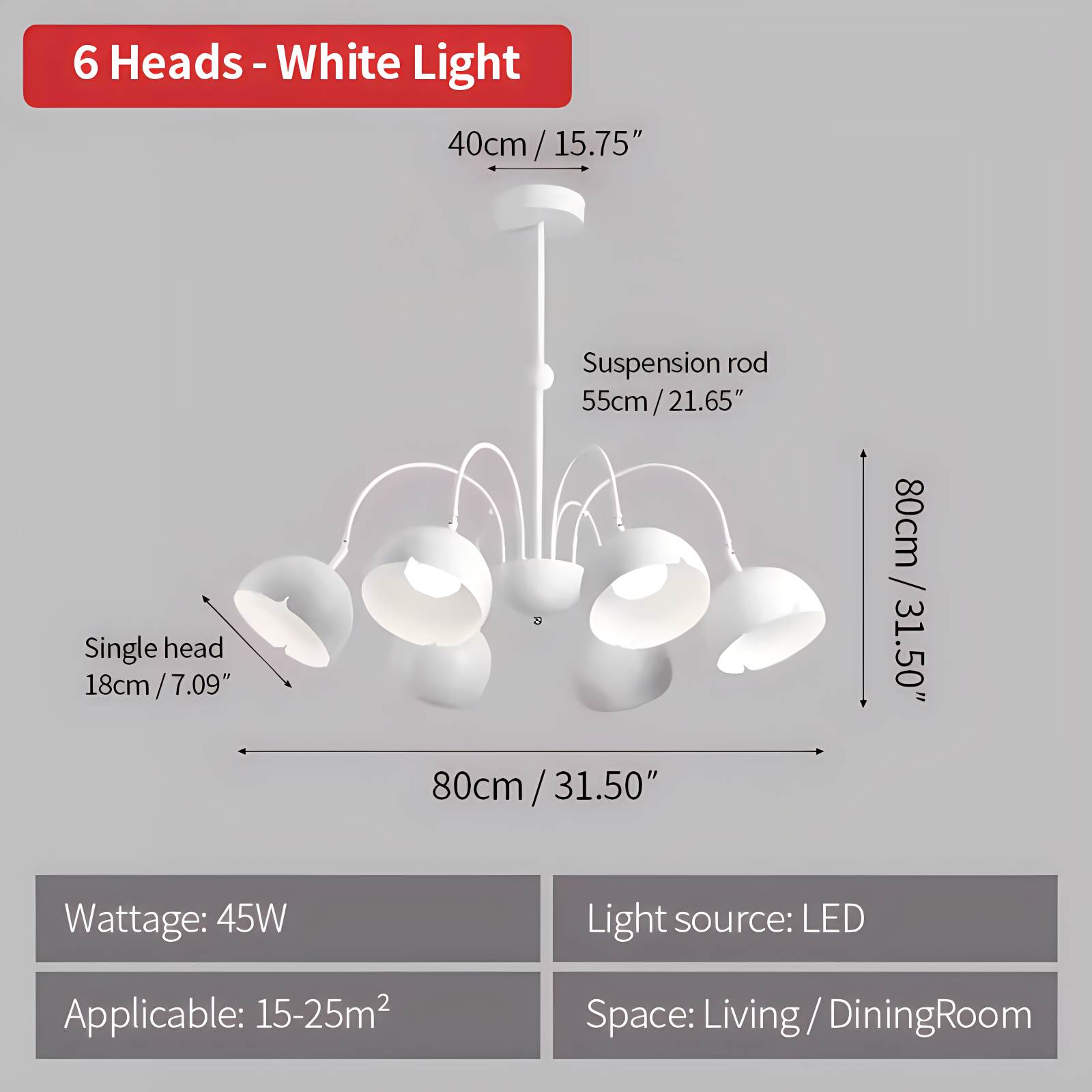 flairel French Flower Shaped Chandelier