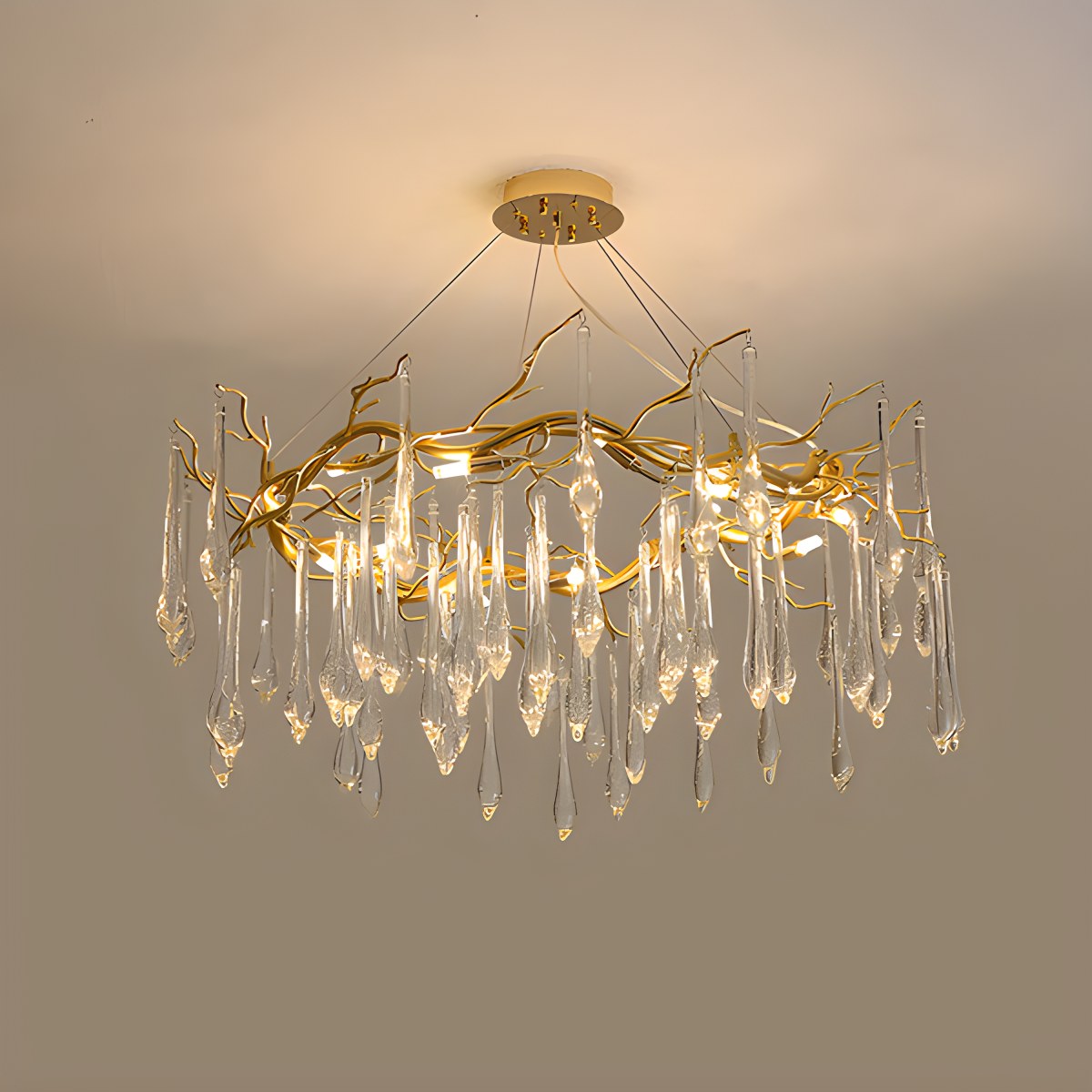 flairel Branch Water Droplet Chandelier