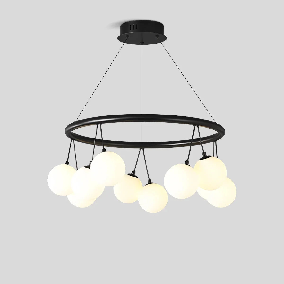 flairel Valentina Nordic LED Glass Ball Chandelier