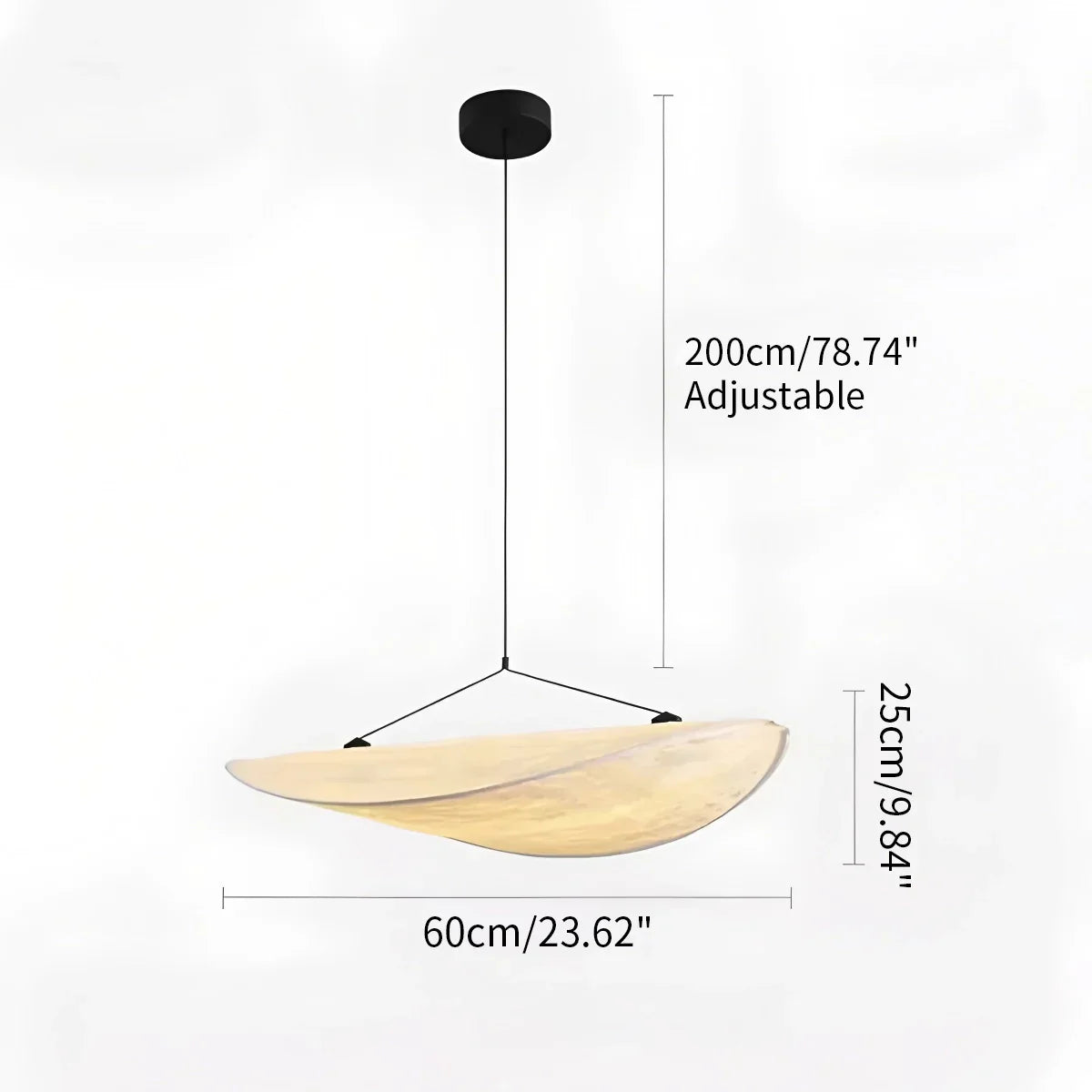 flairel Zen Art Cloud Shape Silk Pendant Light for Living Room