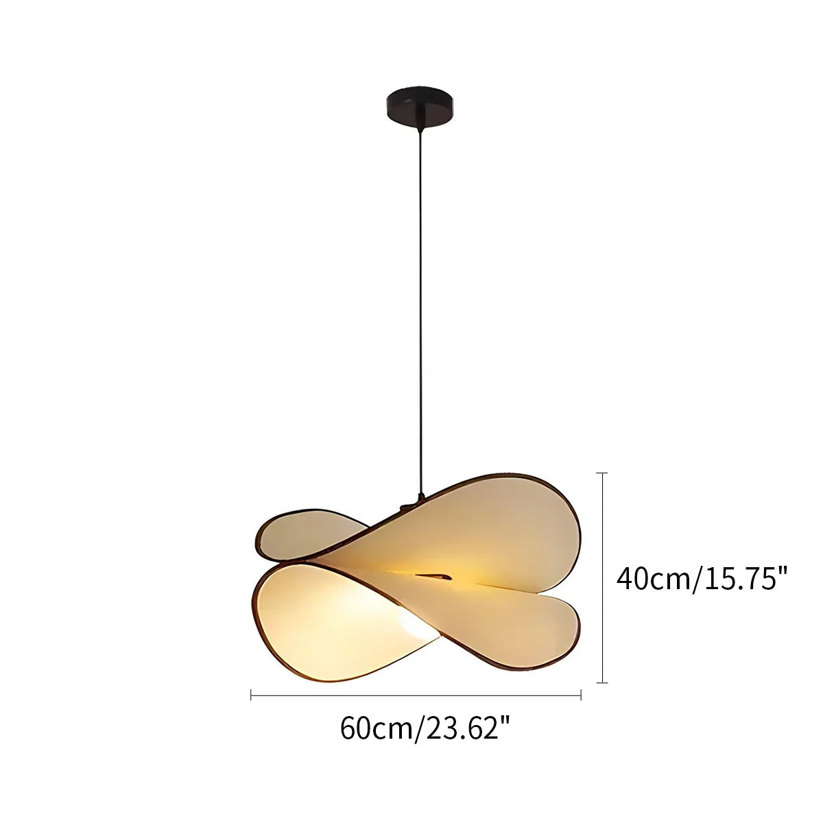 flairel French Fabric Potato Chip Pendant Light for Dining Room