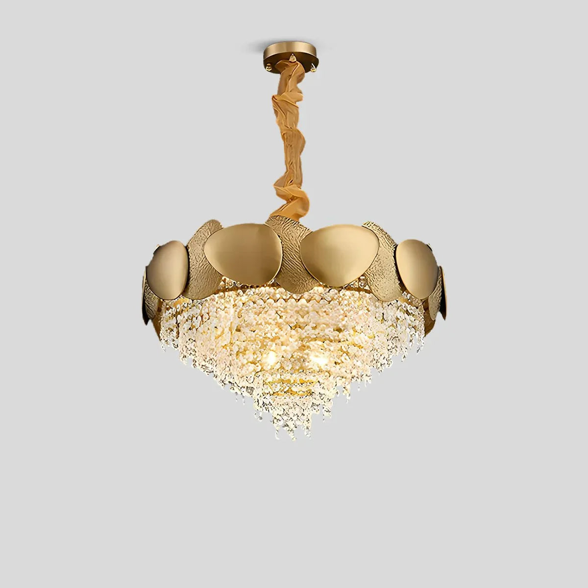 flairel Luxurious Crystal Golden Chandelier
