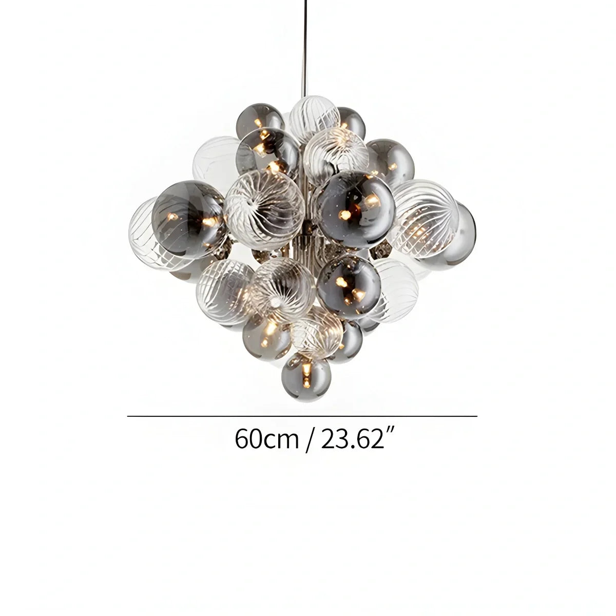 flairel Nordic Glass Bubble Chandelier
