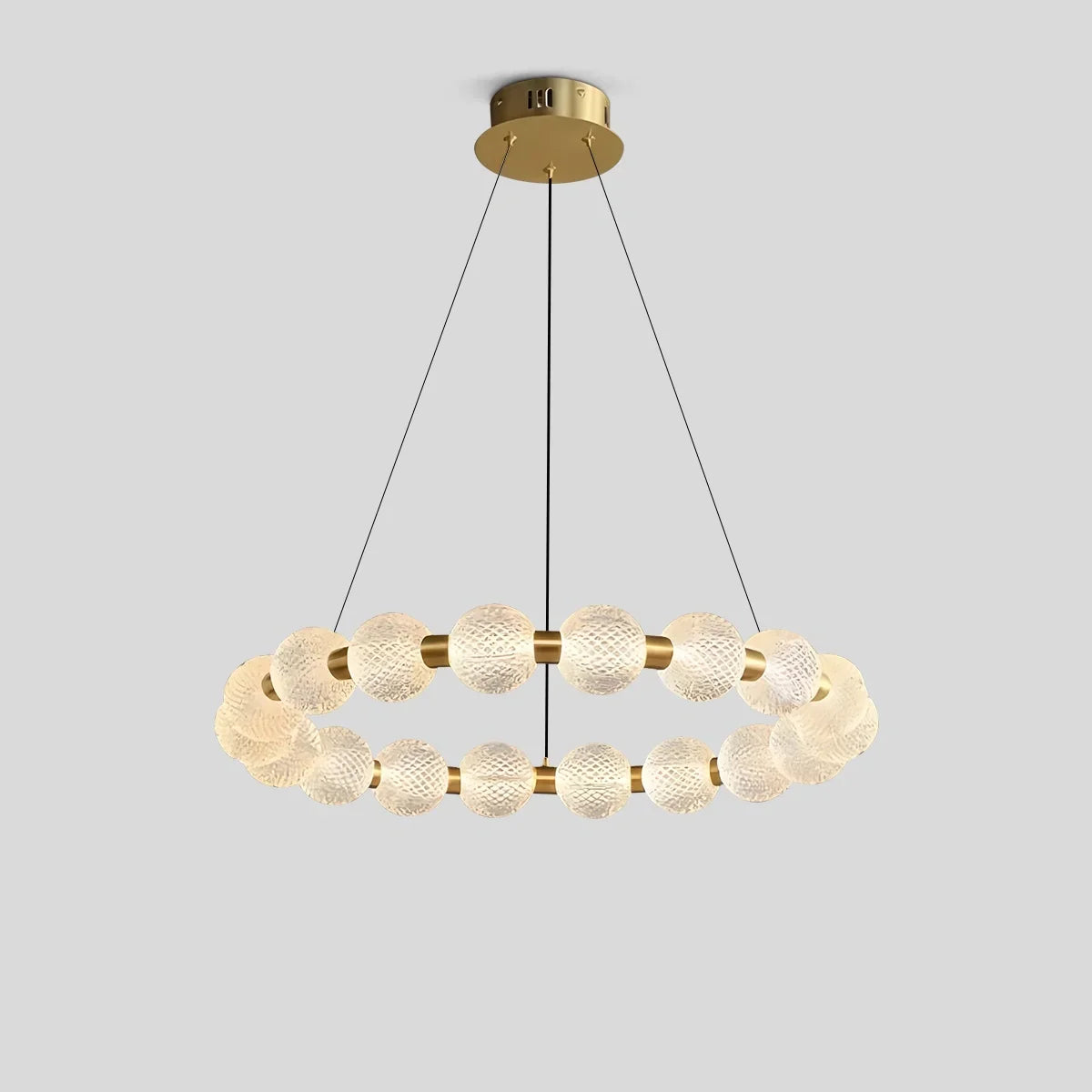 flairel Modern Ring Pearl Chandelier for Living Room