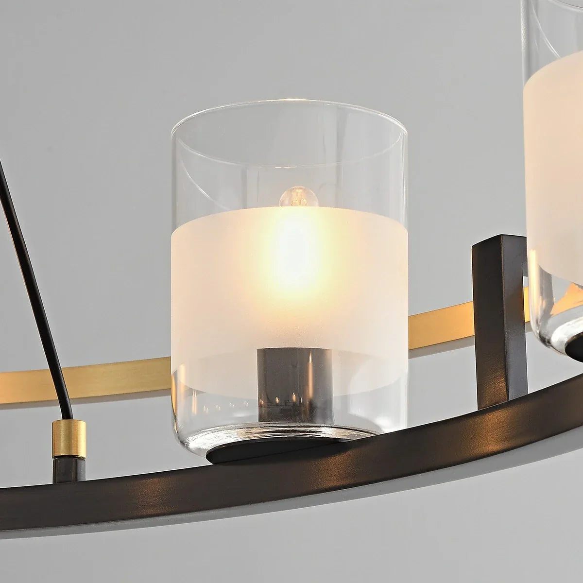 flairel Nordic Art Simulation Candle Glass Chandelier
