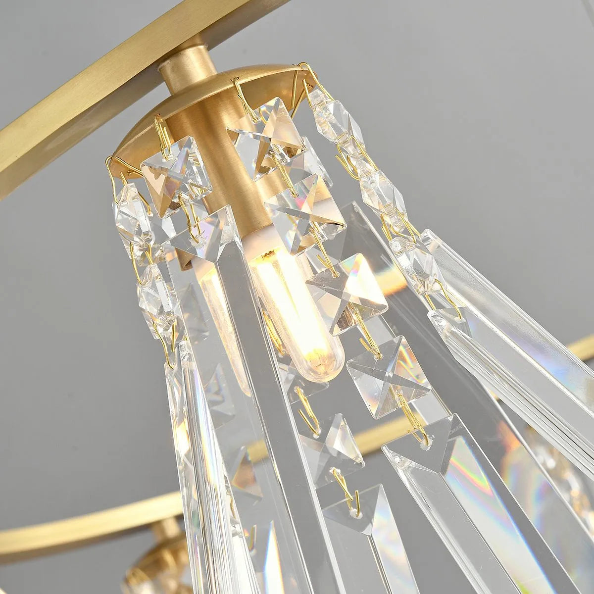 flairel Modern Simple Crystal Chandelier for Living Room