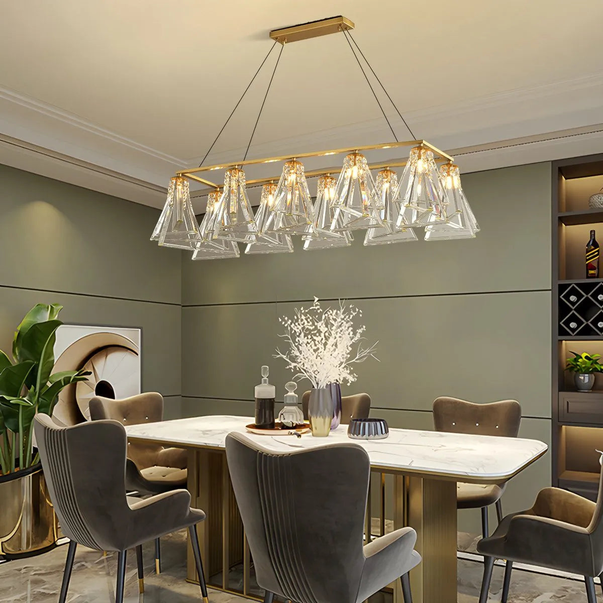 flairel Modern Simple Crystal Chandelier for Living Room