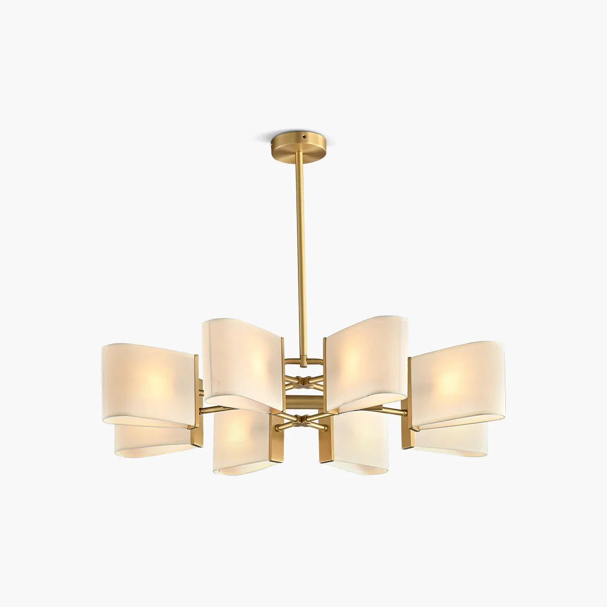 flairel American Retro Brass Fabric Chandelier