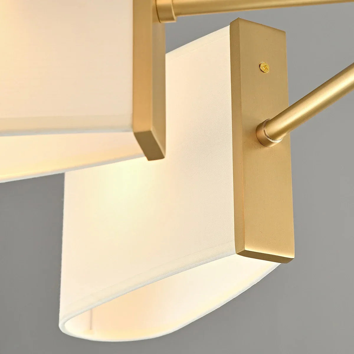flairel American Retro Brass Fabric Chandelier