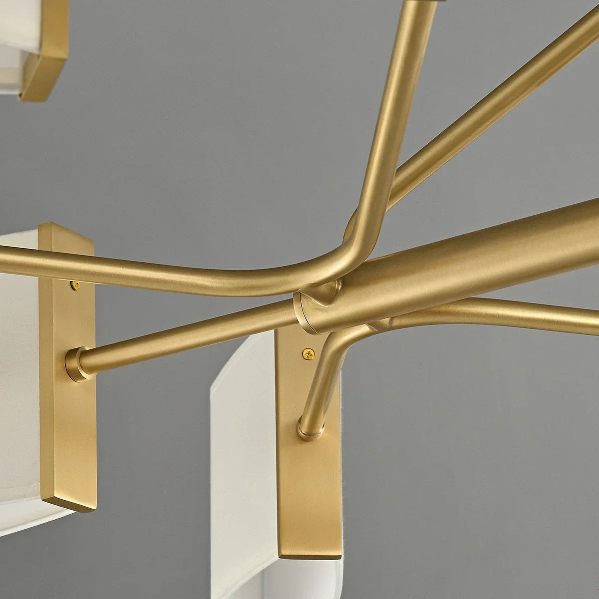 flairel American Retro Brass Fabric Chandelier