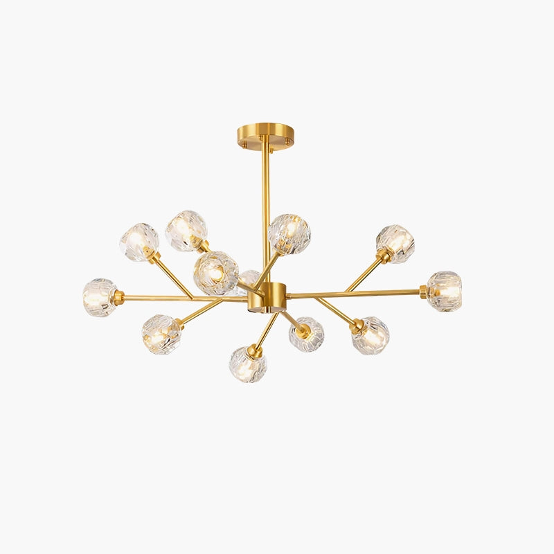 flairel Crystal Ball Round Cluster Chandelier