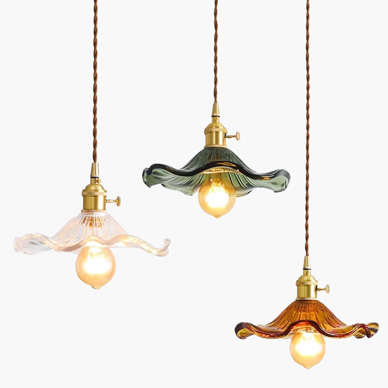 flairel Nordic Japanese Glass Chandelier for Living Room