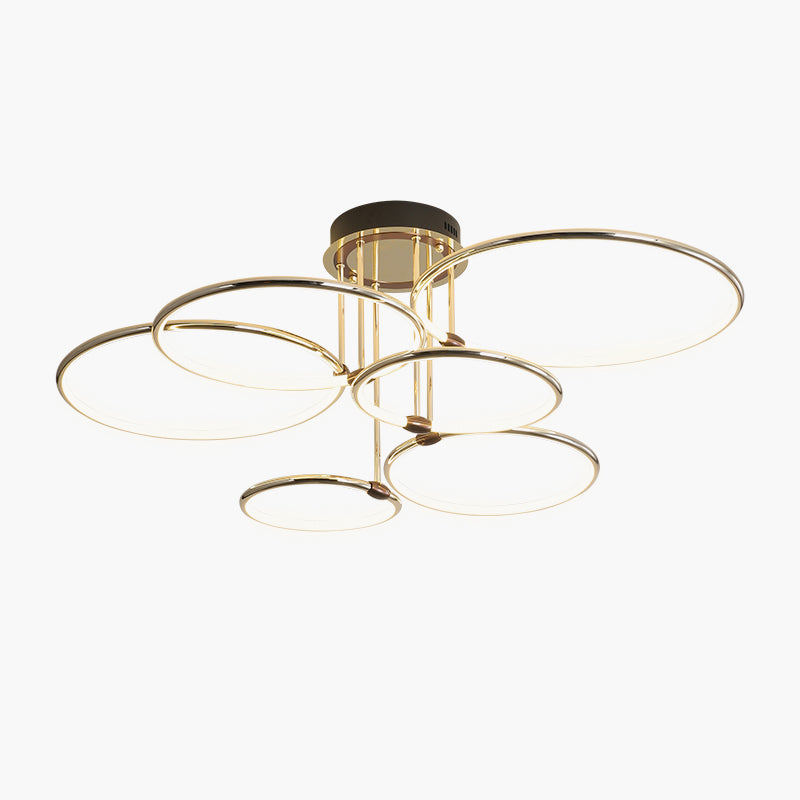 flairel Metal Circular Chandelier Ceiling Lamp