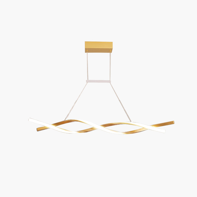 flairel LED Linear Wave Chandelier for Dining Room