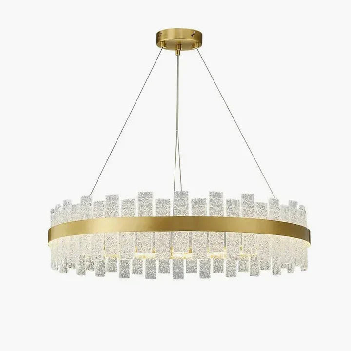 flairel Modern Frosted Glass Crystal Chandelier
