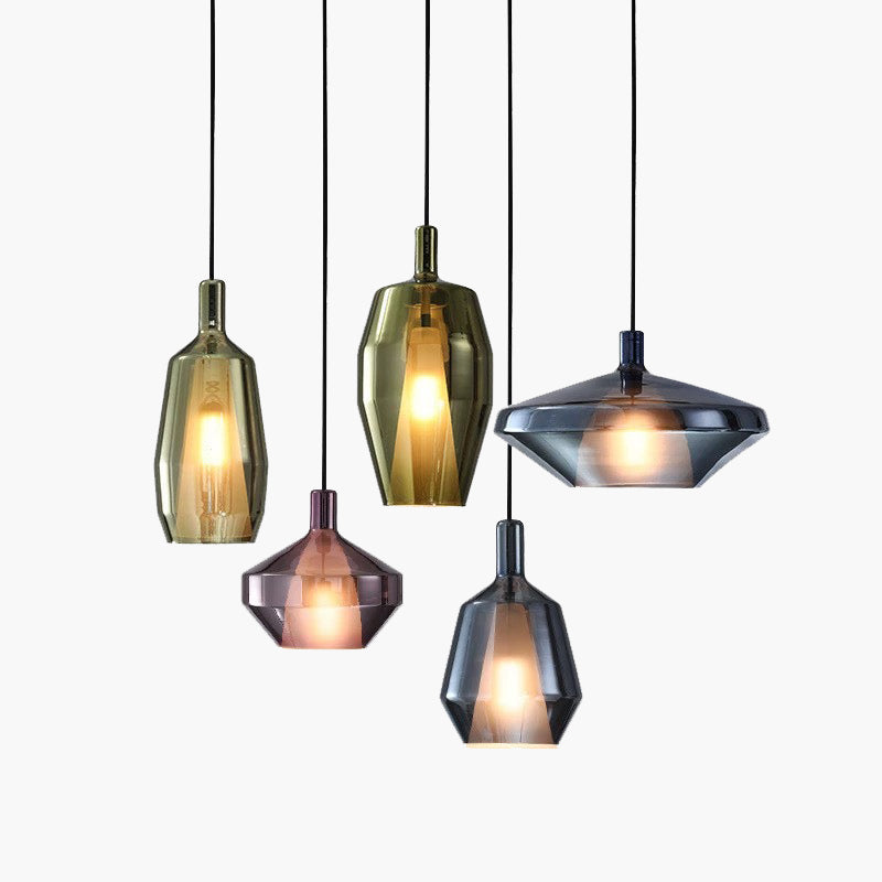 flairel Modern Minimalist LED Glass Pendant Light for Kitchen