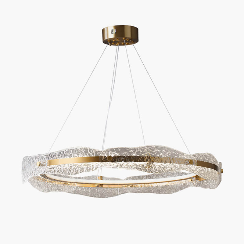 flairel Water Pattern Glass Chandelier for Living Room