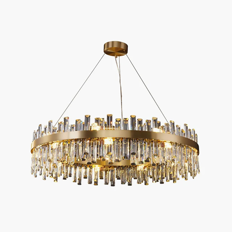 flairel Round Oval Crystal Chandelier
