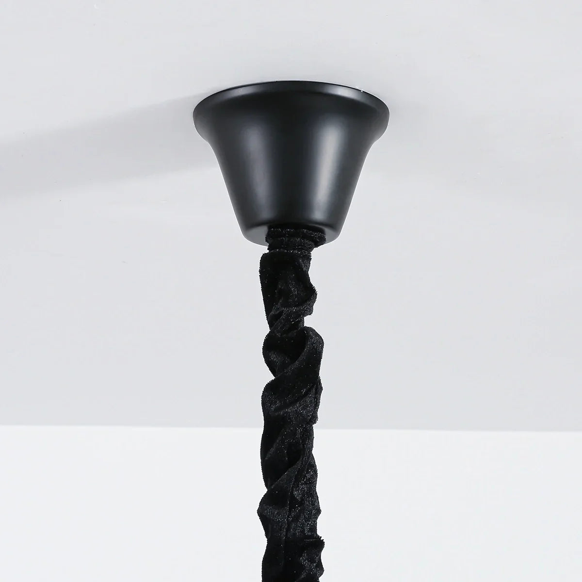 flairel American Simple Black Candle-Style Chandelier
