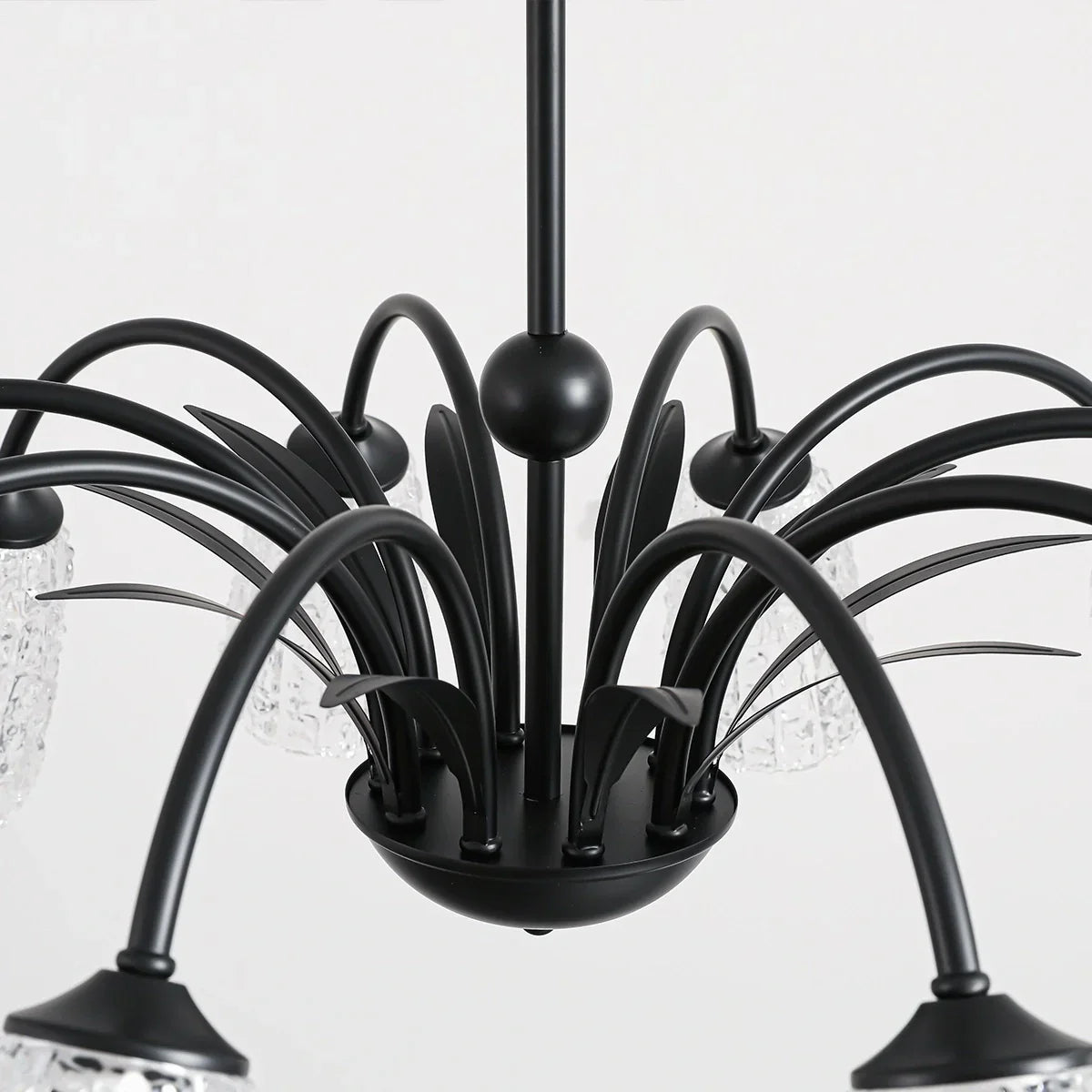 flairel American Retro Iron Glass Chandelier