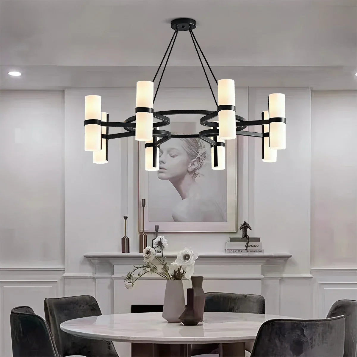flairel Nordic Creative Multi-Headed Round Chandelier