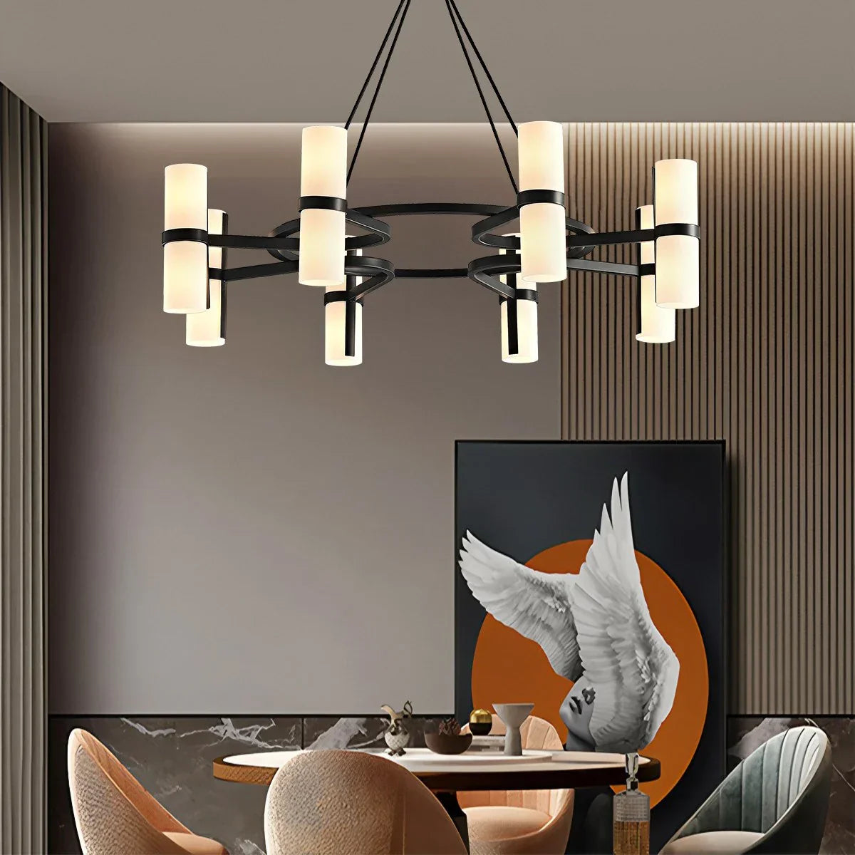 flairel Nordic Creative Multi-Headed Round Chandelier