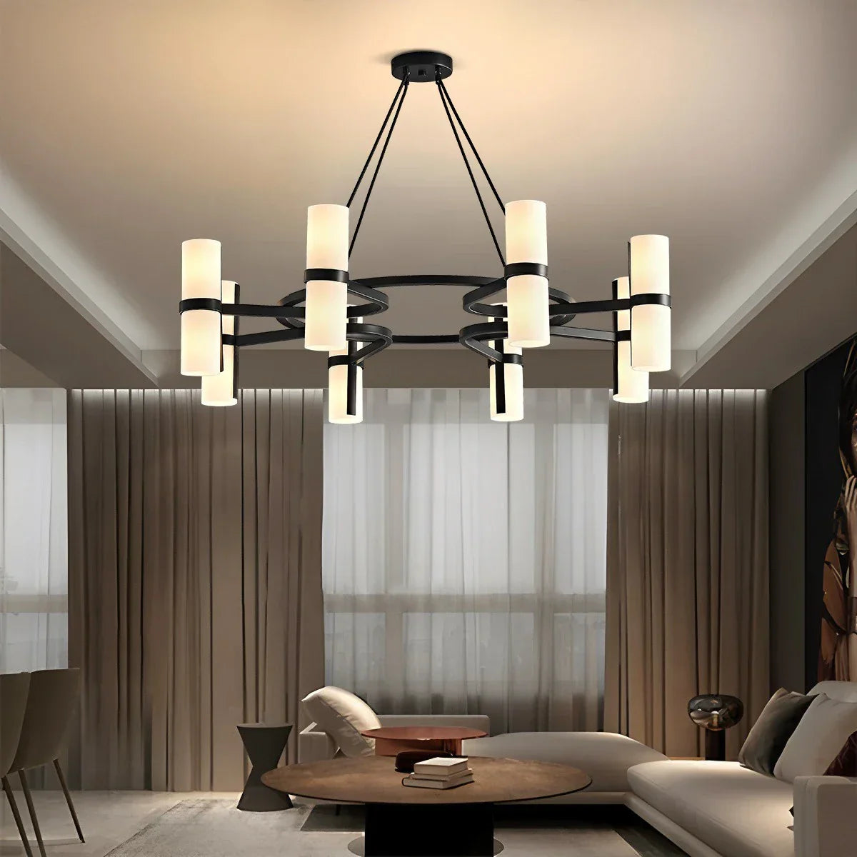 flairel Nordic Creative Multi-Headed Round Chandelier
