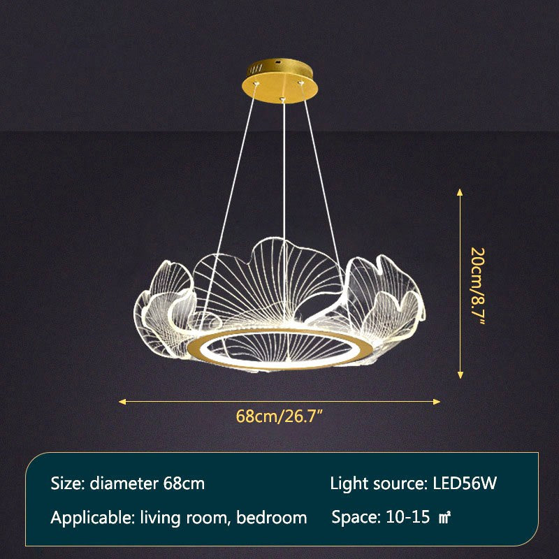 flairel Ginkgo Leaf Chandelier for Living Room