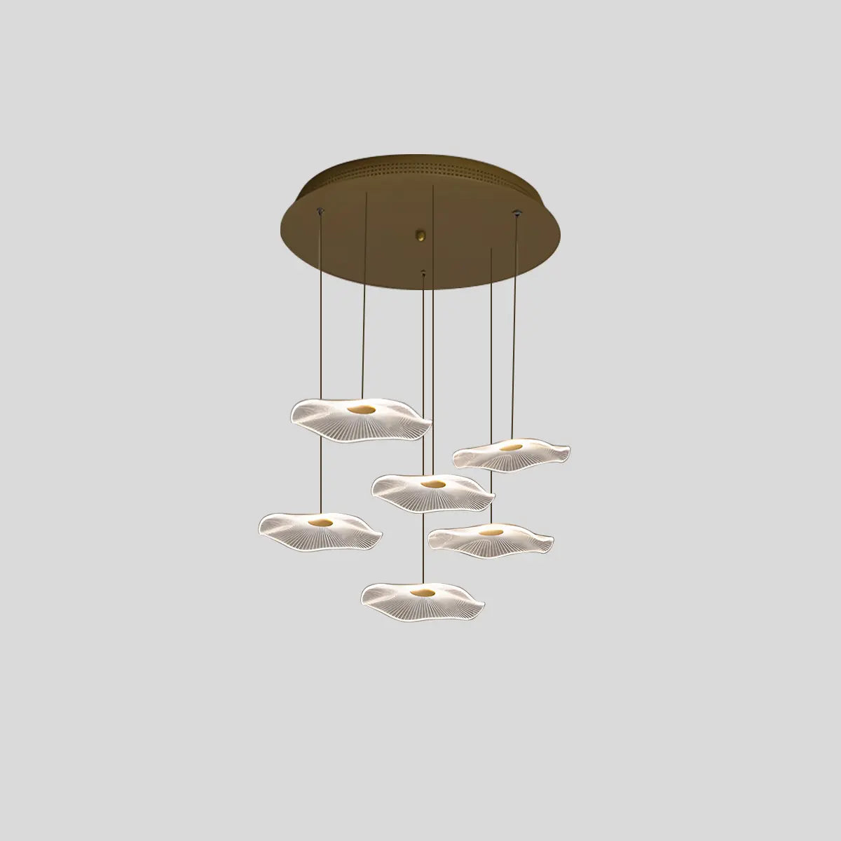 flairel Rotasu Lotus Leaf Staircase Chandelier