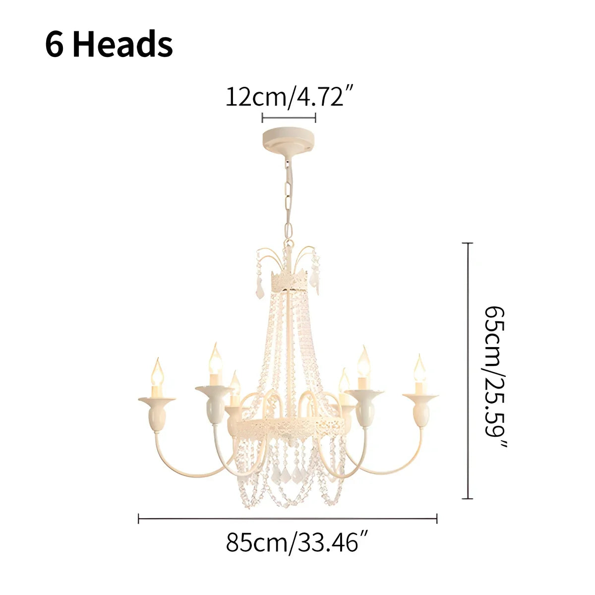 flairel French Candle Crystal Chandelier