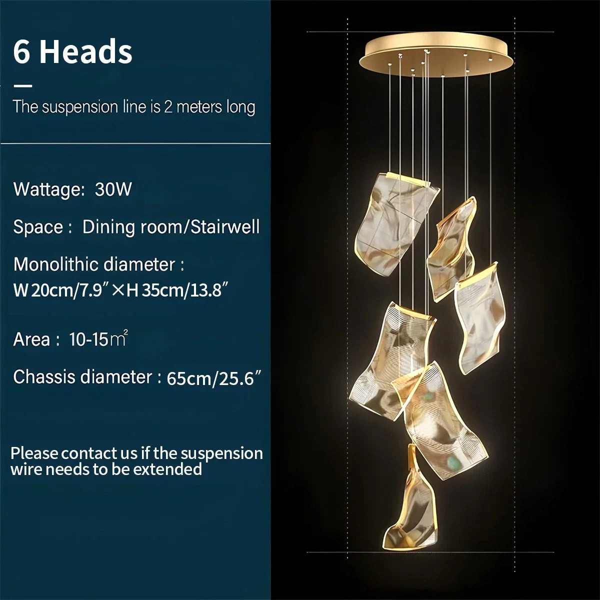 flairel Light Luxury Art Large Chandelier