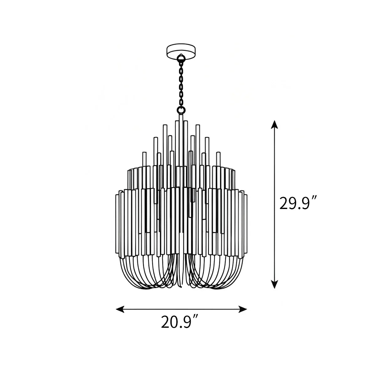 flairel Twiggy Chandelier for Dining Room