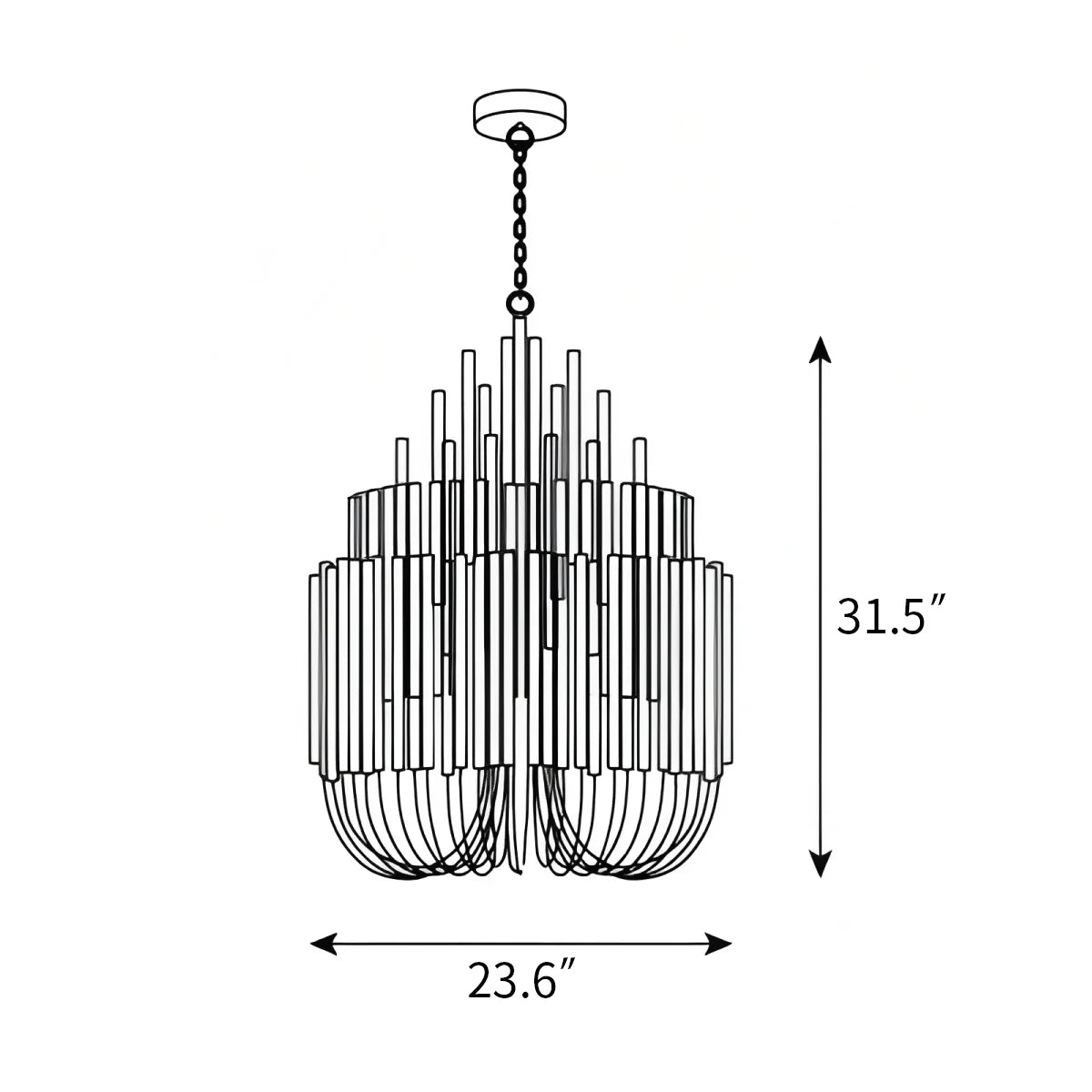 flairel Twiggy Chandelier for Dining Room